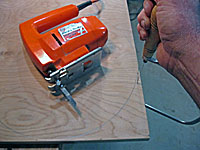 Sawing out the circle