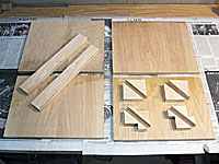 Cut out cradle parts